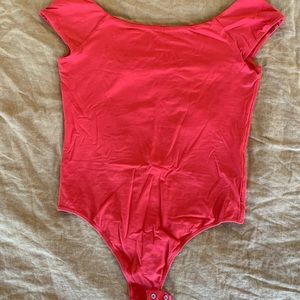 Everlane red boatneck bodysuit